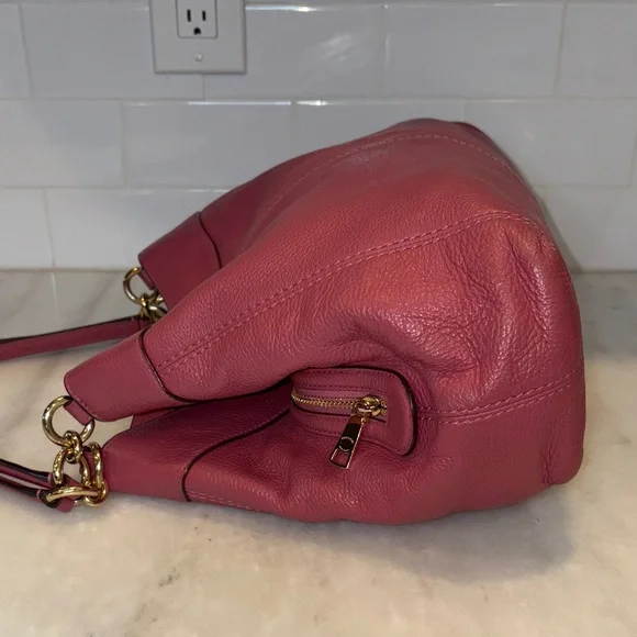 Coach Bag Purse Handbag Leather Large Lexy Pink Pebbled Shoulder Bag Pocketbook - Picture 11 of 17